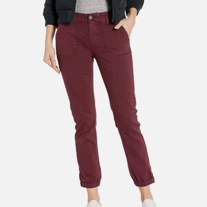 PAIGE Mayslie Ankle Jogger in Burgundy Spice